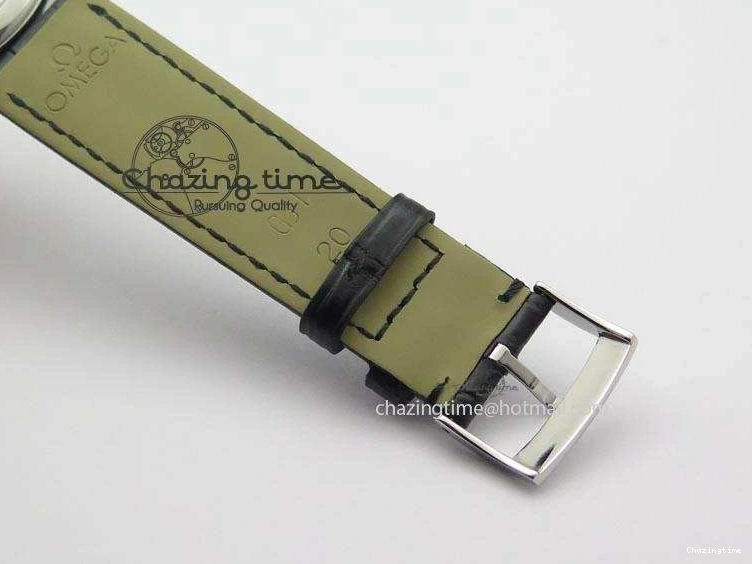 0311 De Ville MK 1:1 Best Edition SS Blue Dial On Black Leather Asian Seagull T1701 (Sec@6) Casual 8242